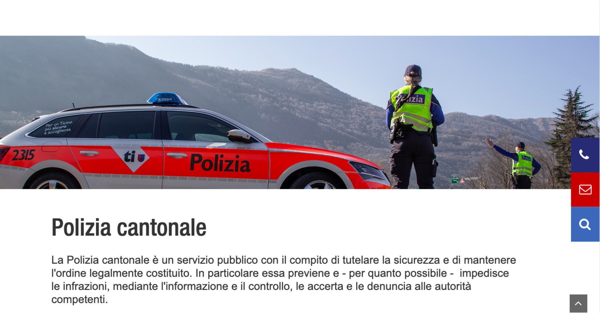 Polizia cantonale clearance